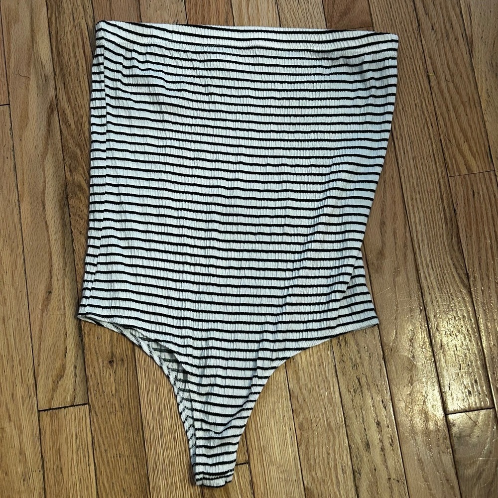 Wasabi‎ + Mint Strapless Striped Bodysuit Size Large